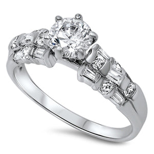 Women's Wedding Clear CZ Wholesale Ring New .925 Sterling Silver Band Sizes 5-10