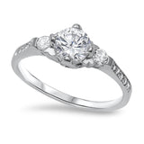 Women's Wedding White CZ Fashion Ring New .925 Sterling Silver Band Sizes 5-10
