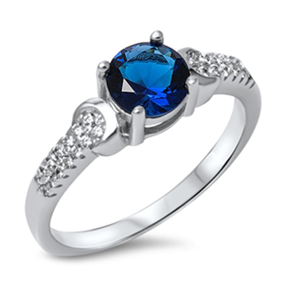 Women's Blue Sapphire CZ Beautiful Ring New .925 Sterling Silver Band Sizes 5-10