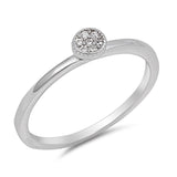 White CZ Cluster Stackable Ring New .925 Sterling Silver Band Sizes 4-10