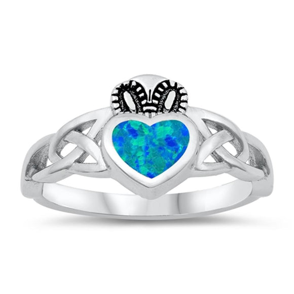 Sterling Silver Claddagh Heart Ring