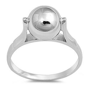 Sterling Silver Womans Fashion Polished Ring Wholesale 925 Band 10mm Sizes 5-12