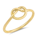 Gold-Tone Infinity Love Knot Promise Ring .925 Sterling Silver Band Sizes 4-12