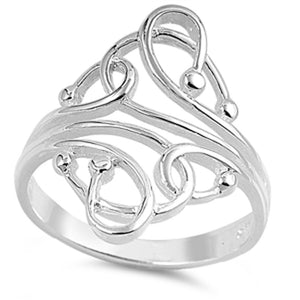 Knot Bead Braid Unique Ring New .925 Sterling Silver Band Sizes 4-12