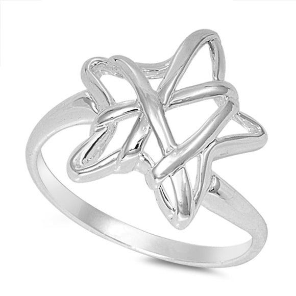 Women's Starfish Wrapped Cute Ring New .925 Sterling Silver Band Sizes 5-9
