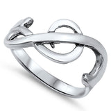 Women's Clef Note Music Unique Ring New .925 Sterling Silver Band Sizes 6-10