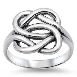 Women's Double Infinity Knot Cute Ring New .925 Sterling Silver Band Sizes 6-10