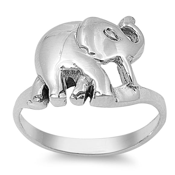 Women's Elephant Fashion Beautiful Ring New .925 Sterling Silver Band Sizes 4-11