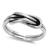 Women's Infinity Knot Classic Ring New .925 Sterling Silver Band Sizes 4-10