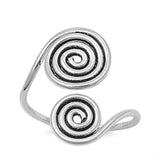 Women's Open Swirl Design Beautiful Ring New 925 Sterling Silver Band Sizes 3-9