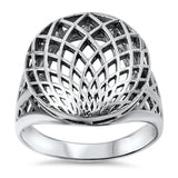 Women's Cutout Hole Large Fashion Ring New .925 Sterling Silver Band Sizes 5-10