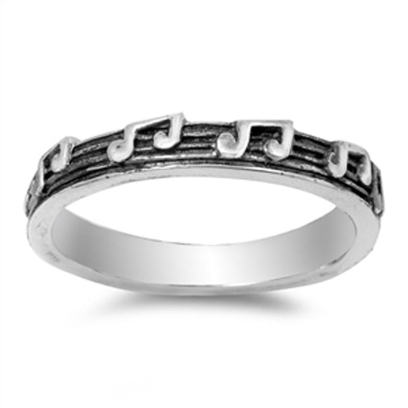 Women's Music Note Cute Beautiful Ring New .925 Sterling Silver Band Sizes 4-10