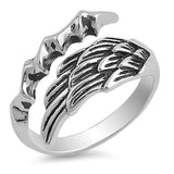 Open Angel Wings Biker Ring New .925 Sterling Silver Band Sizes 5-12