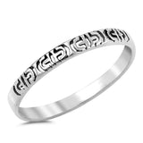 Cutout Symbol Ring New .925 Sterling Silver Band Sizes 3-10
