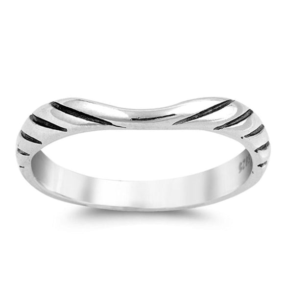 Fashion Curve Thumb Ring New .925 Sterling Silver Band Sizes 3-10