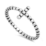 Sideways Cross Ball Bead Christian Ring New .925 Sterling Silver Band Sizes 3-10