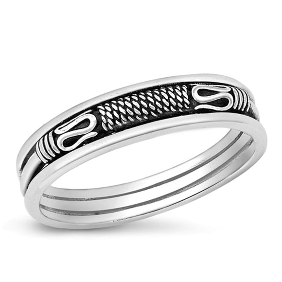 Sterling Silver Bali Style Band