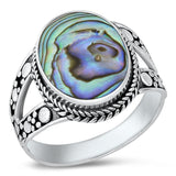 Sterling Silver Bali Abalone Ring