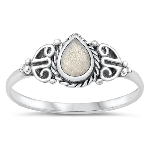 Sterling Silver Celtic Moonstone Ring