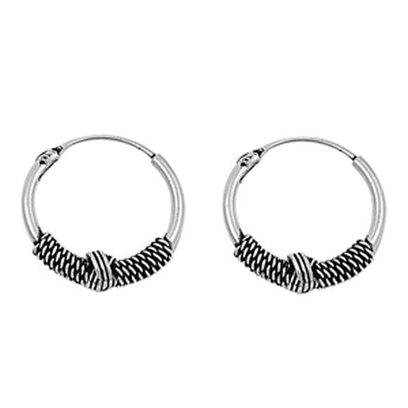 Bali Knot Earrings .925 Sterling Silver