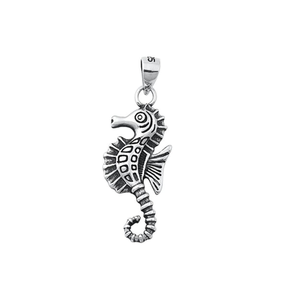 Sterling Silver Beautiful Seahorse Pendant Cute Ocean Beach Sea Charm 925 New