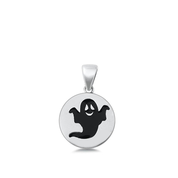 Sterling Silver Beautiful Oxidized Ghost Pendant Spirit Phantom Charm 925 New