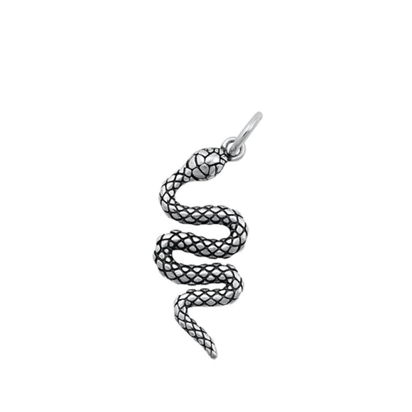 Sterling Silver Beautiful Snake Viper Pendant Serpent Fertility Charm 925 New