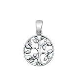 Sterling Silver Fashion Treeof life Pendant Leaf Love Nature Charm 925 New
