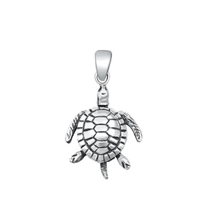 Sterling Silver Fashion Sea Turtle Pendant Beach Ocean Animal Charm 925 New