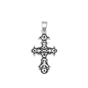 Sterling Silver Wholesale Ornate Christian Pendant Oxidized Cross Charm 925 New