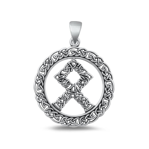 Sterling Silver Polished Othala Rune Viking Pendant Spiritual Home Charm 925 New
