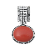 Sterling Silver Wholesale Red Agate Bali Style Pendant Vintage Charm 925 New